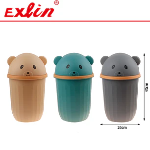 Basurero Infantil Diseño de Oso 43cm con Tapa Oscilante