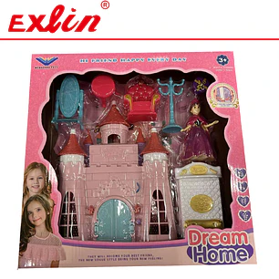 Mini Castillo de Princesa Rosado con Accesorios