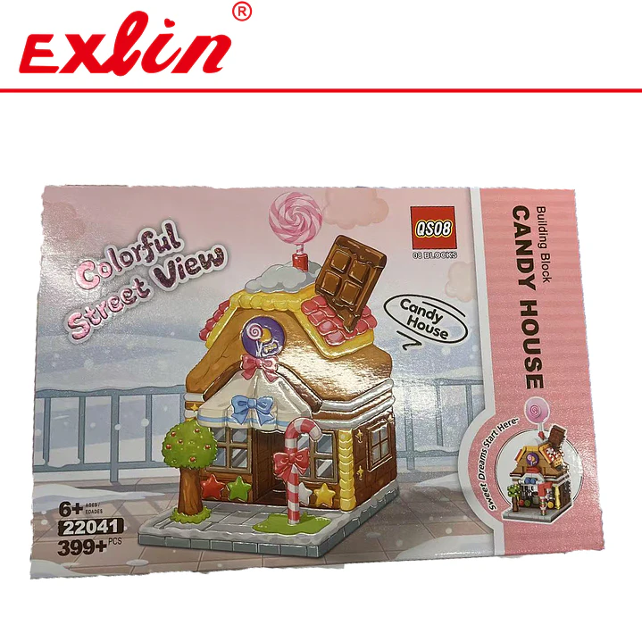 Mini Casa de Dulces de Bloques 3D (399+ Piezas)  1