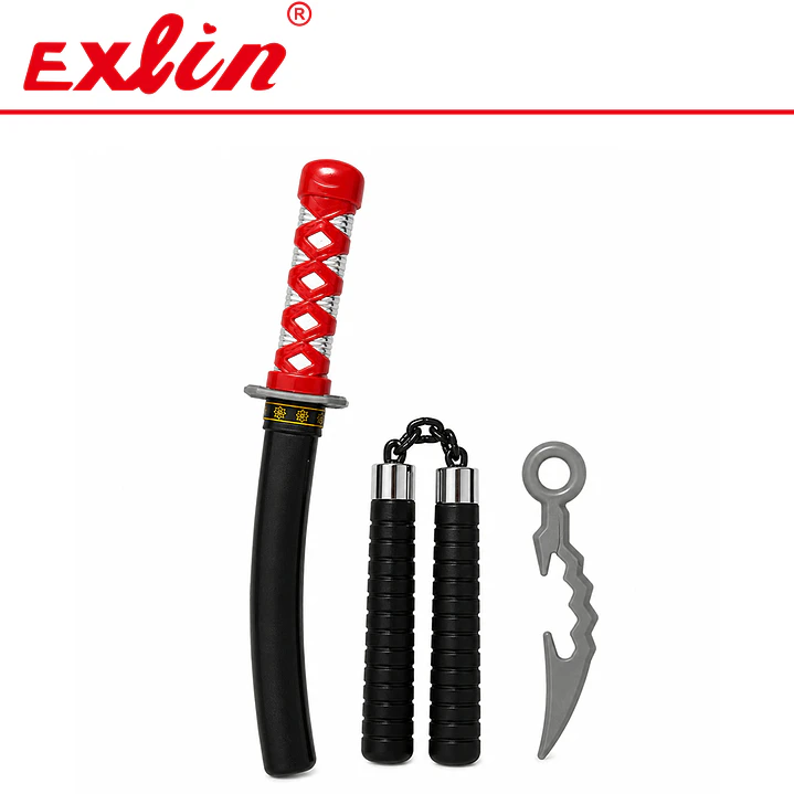 Set Ninja de Juguete con Espada Katana, Nunchakus y Kunai  1