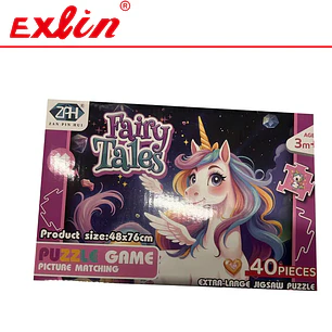 Rompecabezas Gigante Infantil Unicornio Mágico (40 Piezas)