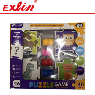 Set Didáctico de Rompecabezas con Tornillos de Encaje (40 Piezas) 