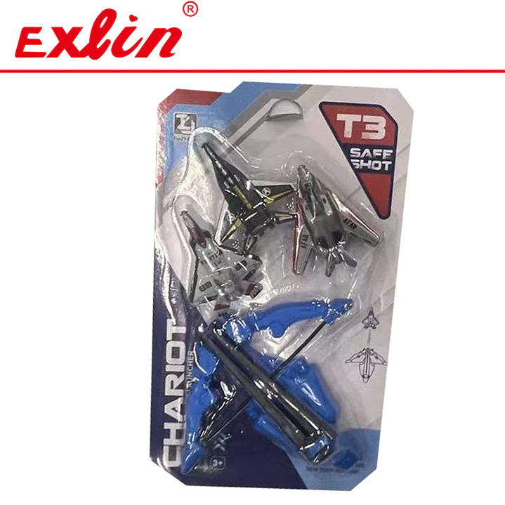 Pistola Lanzadora de Aviones de Juguete con 3 Mini Jets de Combate  1