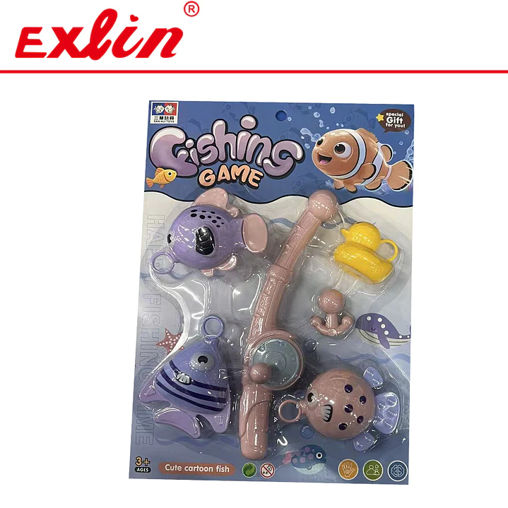 Juego de Pesca Giratorio Musical con 15 Peces y 4 Cañas  1