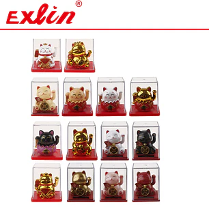 Gato de la Fortuna Maneki Neko de Porcelana 10cm 