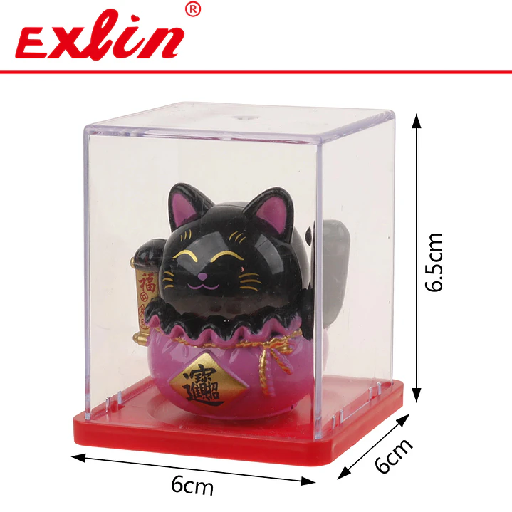 Gato de la Fortuna Maneki Neko de Porcelana 10cm  2