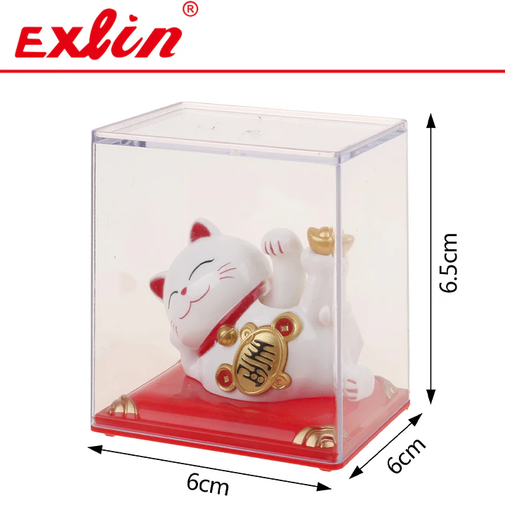Gato de la Fortuna Maneki Neko de Porcelana 6.5cm  2