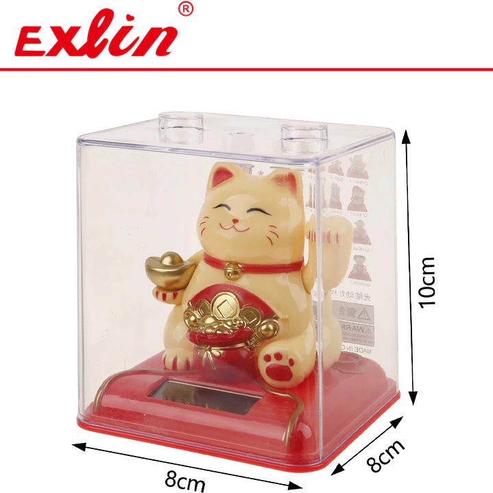 Gato de la Fortuna Maneki Neko de Porcelana 10cm  2