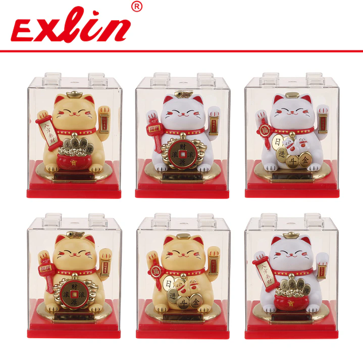 Gato de la Fortuna Maneki Neko de Porcelana 10cm  1