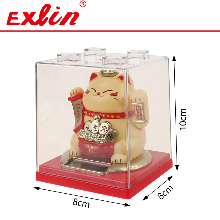 Gato de la Fortuna Maneki Neko de Porcelana 10cm  2