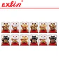 Gato de la Fortuna Dorado 10cm Maneki Neko – Amuleto de la Abundancia con Vitrina Exlin - Miniatura 1