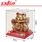 Gato de la Fortuna Dorado 10cm Maneki Neko – Amuleto de la Abundancia con Vitrina Exlin - Miniatura 2