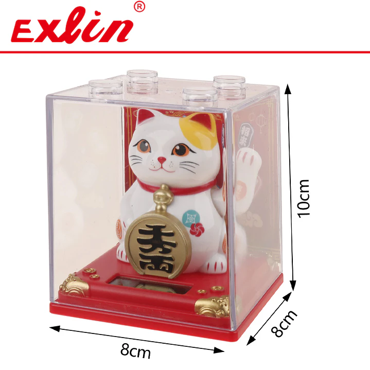 Gato de la Fortuna Blanco 10cm Maneki Neko  2