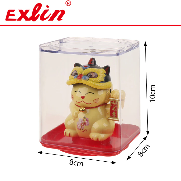Gato de la Fortuna Negro 10cm Maneki Neko  2