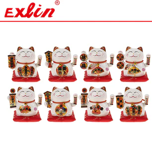 Gato de la Fortuna Blanco 15cm Maneki Neko 