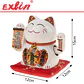 Gato de la Fortuna Blanco 15cm Maneki Neko  - Miniatura 2