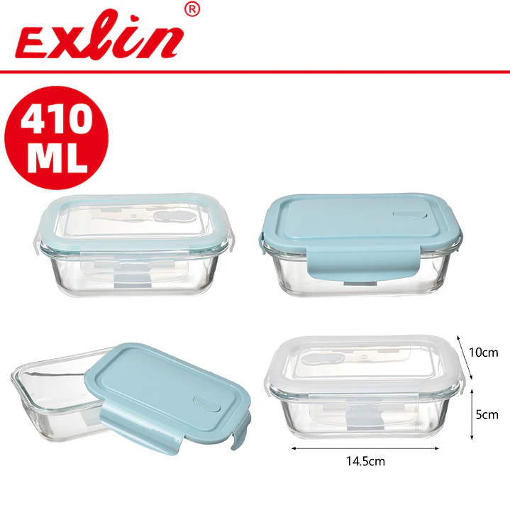 Frasco de Vidrio Hermético Rectangular 410ml con Válvula  1