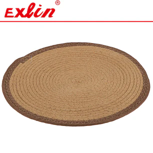 Individual de Mesa Redondo 30cm Algodón Bicolor
