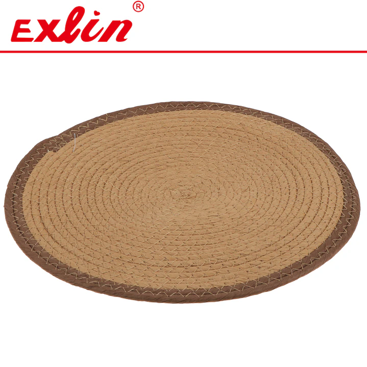 Individual de Mesa Redondo 30cm Algodón Bicolor 1