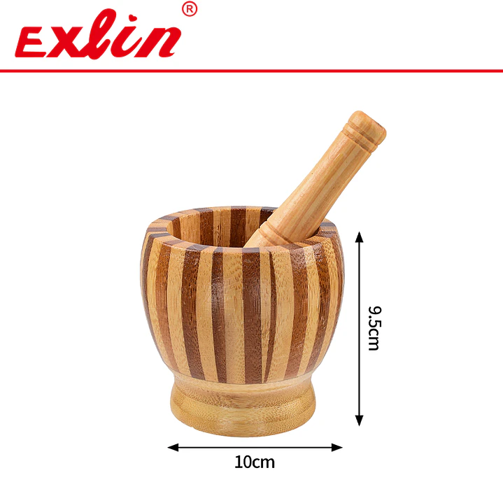Machacador de Bambú con Pilón 10cm  1