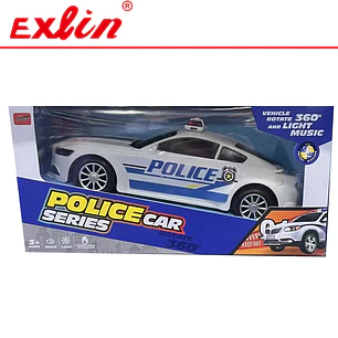 Auto de Policía de Juguete con Luces, Sonido y Giro 360° 