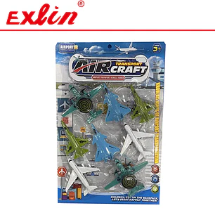 Set de Aviones de Juguete Colección Aeropuerto y Combate 