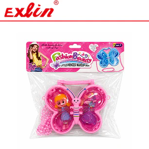 Set Maletín Mariposa con Muñeca y Accesorios de Belleza Infantil 