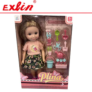 Set de Muñeca Infantil con Kit de Jardinería y Botánica 