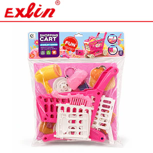 Set Carrito de Compras de Juguete Armable con Accesorios de Belleza (27 Piezas) 