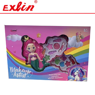 Set de Belleza y Maquillaje Infantil en Bolso con Cadena 
