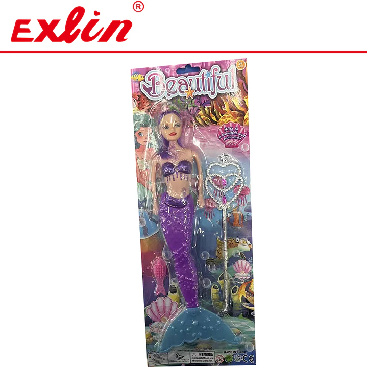 Muñeca Sirena de Juguete con Varita Mágica y Peine 1