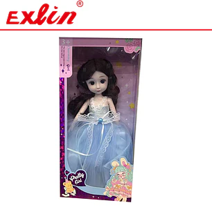 Muñeca Infantil Elegante de Colección con Vestido de Gala