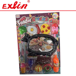 Set de Cocina Infantil con Accesorios y Comida de Juguete 