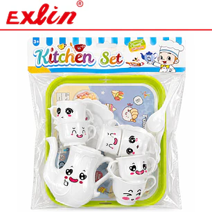 Set de Té Infantil Kawaii con Bandeja y Teterita 