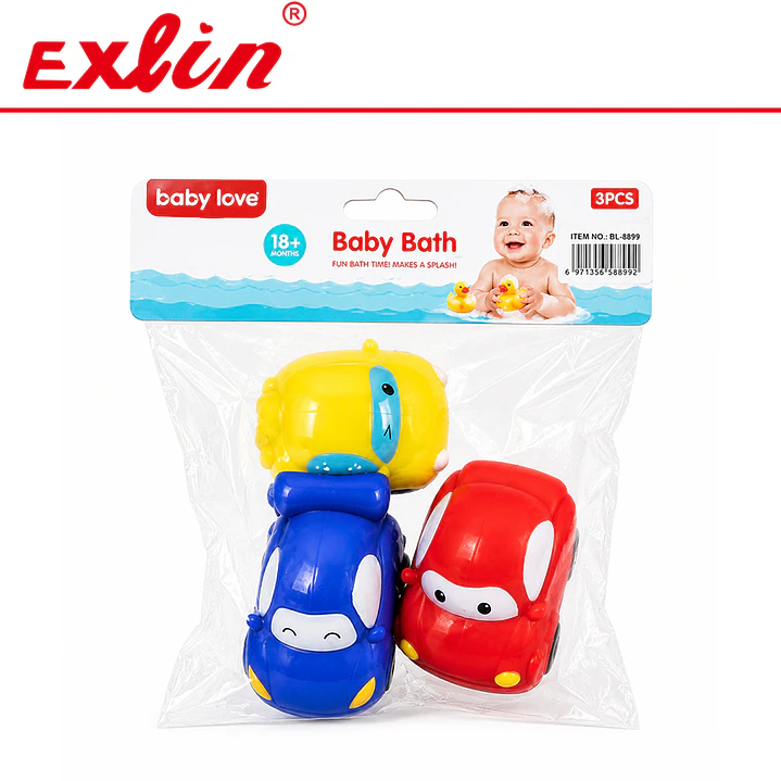 Set de Autos Infantiles Blandos para Baño (3 Piezas) – Baby Bath Cars Exlin 1
