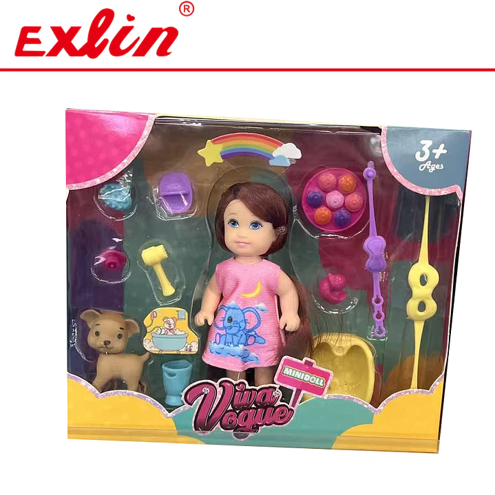 Set de Muñequita MiniDoll Viva Vogue con Perrito y Accesorios de Cuidado 1