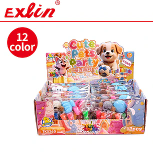 Set de Masa Moldeable Infantil Cute Pets Party 12 Colores con Moldes 