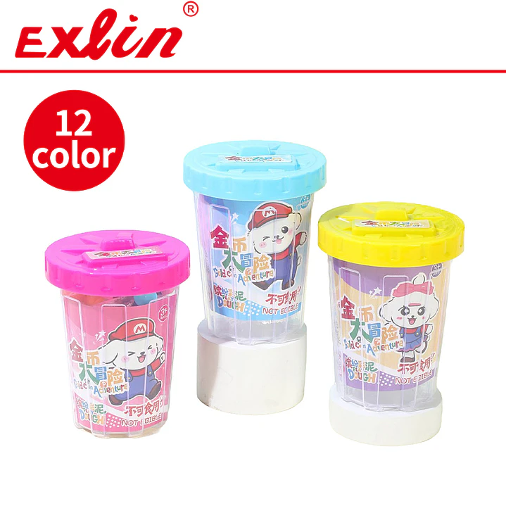 Set de Masa Moldeable Infantil Gold Coin Adventure 12 Colores en Pote con Tapa  1