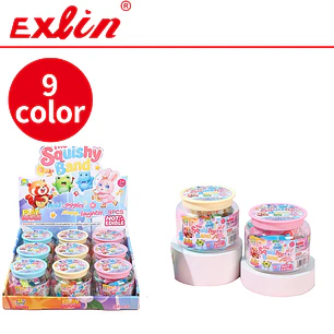 Set de Masa Moldeable Infantil The Squishy Band 9 Colores en Pote Transparente con Tapa 