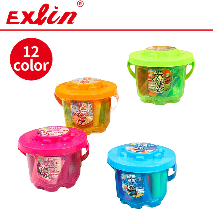 Set de Masa Moldeable Infantil Cool Play 12 Colores en Balde con Asa  1