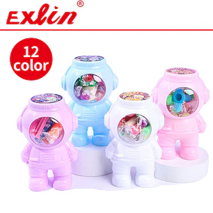 Set de Masa Moldeable Infantil Astronauta Space Adventure 12 Colores en Frasco Figura 
