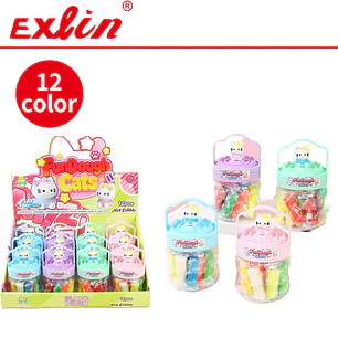 Set de Masa Moldeable Infantil Cute Bear 12 Colores en Frasco de Osito con Asa 