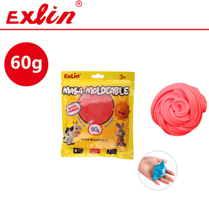 Slime Masa Arcilla Mágica Exlin 60g No Tóxica Colores Variados 2
