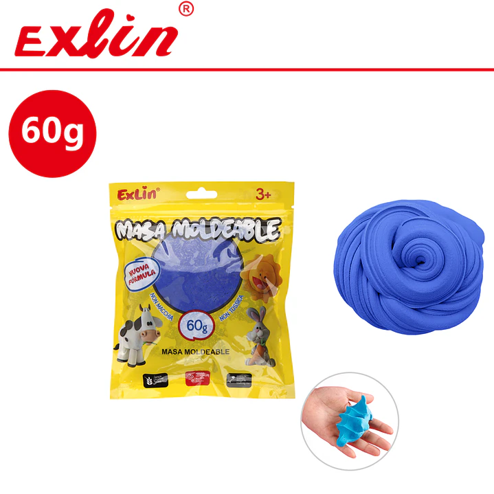 Slime Masa Arcilla Mágica Exlin 60g No Tóxica Colores Variados 4