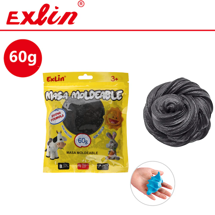 Slime Masa Arcilla Mágica Exlin 60g No Tóxica Colores Variados 6