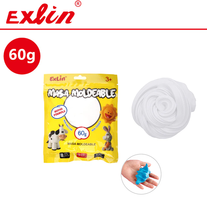 Slime Masa Arcilla Mágica Exlin 60g No Tóxica Colores Variados 7