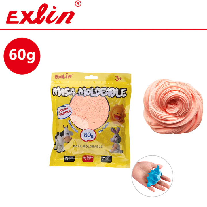 Slime Masa Arcilla Mágica Exlin 60g No Tóxica Colores Variados 8