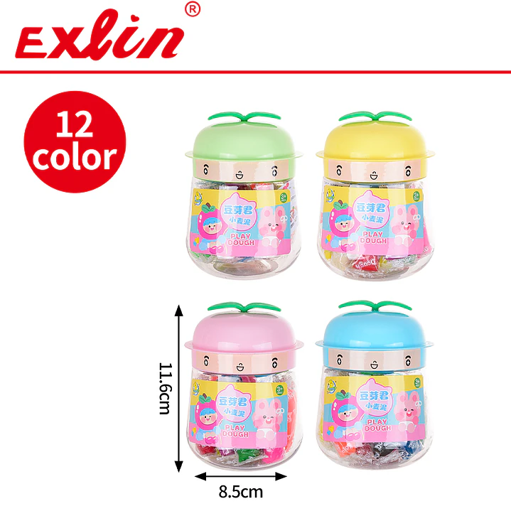 Set de Masa Moldeable Infantil 12 Colores en Frasco Brote de Planta  1