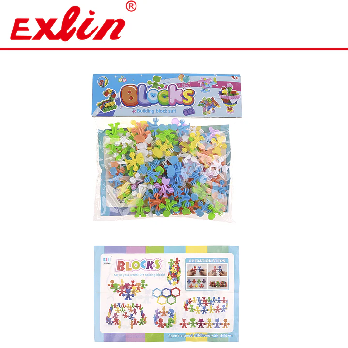 Set de Bloques de Construcción Ensamblables Encajables Infantil DIY Blocks  1