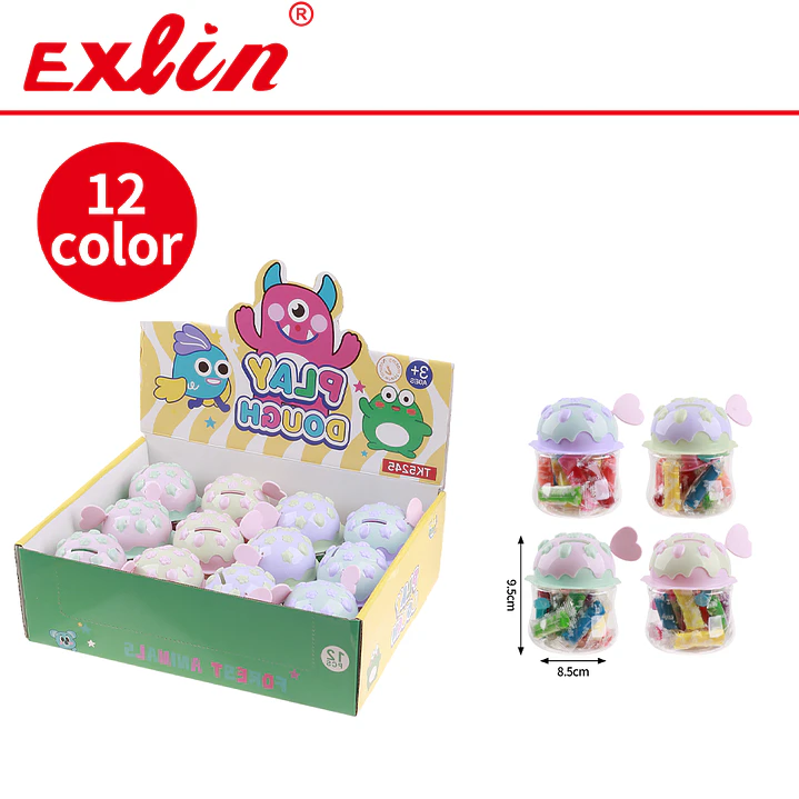 Set de Masa Moldeable Infantil 12 Colores en Balde Portátil con Tapa de Molde 1